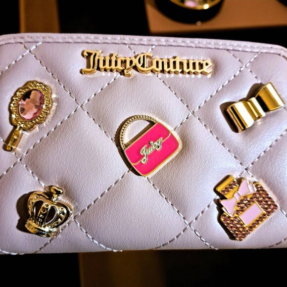 Juicy Couture Girls Only Dusty Blush Pink Zip Around Wallet NWOT - Picture 3 of 9